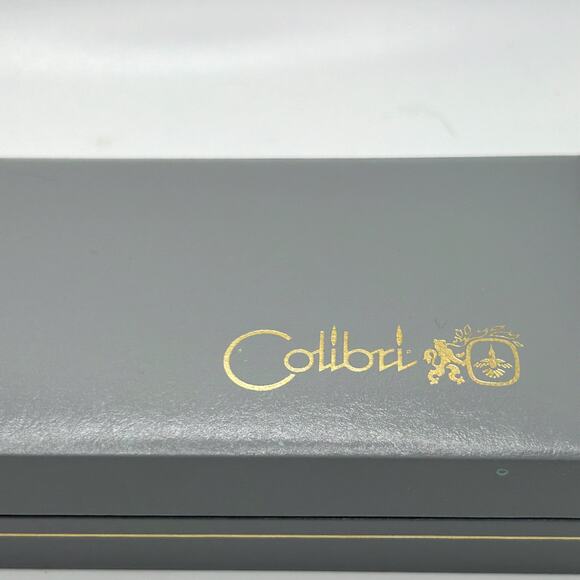 Vintage COLIBRI Brown Tan Lacquer w/ Gold Trim Ballpoint Pen and case - Picture 5 of 6